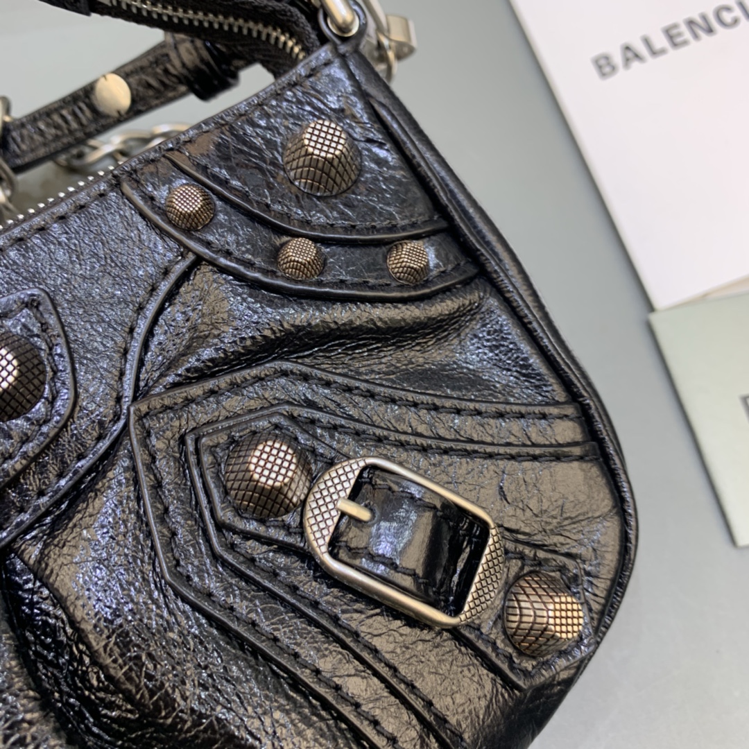 Balenciaga Le Cagole Mini Bag With Chain Shoulder Bag Black